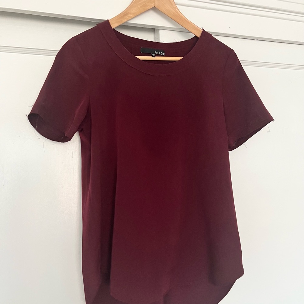 Ro & De Oxblood Blouse Xs